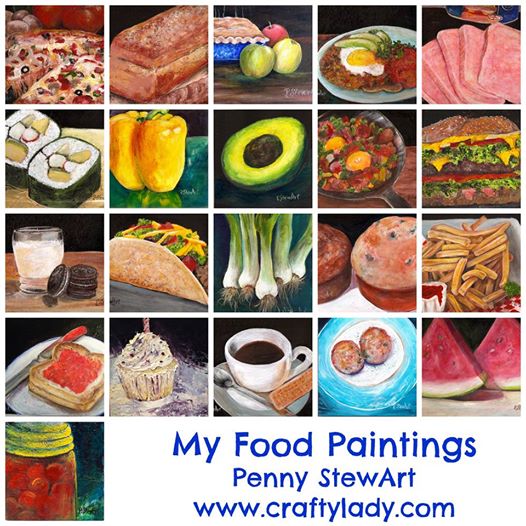 Collage of Food Paintings