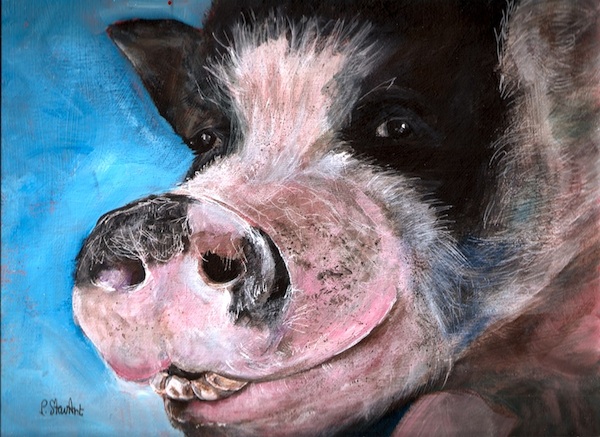 Kaylee, Pig Painting, Acrylic